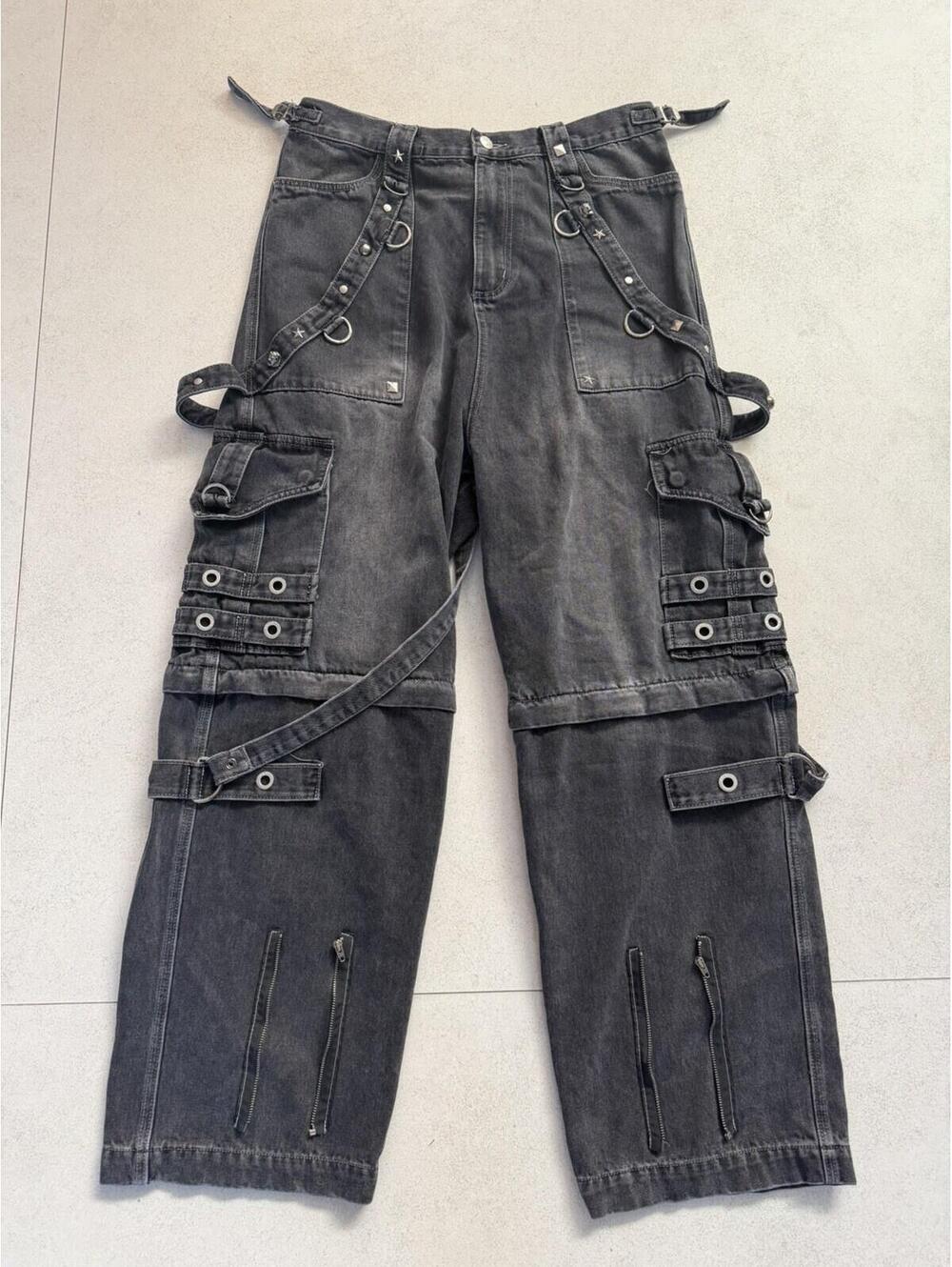 Balenciaga Raver Baggy Spring 22 Bondage Denim Pants SZ 34